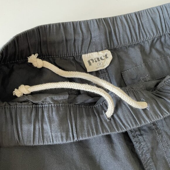 Pact Grey Daily Twill Midweight Pant in Storm Size M/ 30” L Drawstring Organic - Picture 5 of 13
